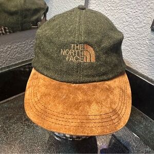 The North Face Vintage Green and Brown 6 Panel Strapback Cap